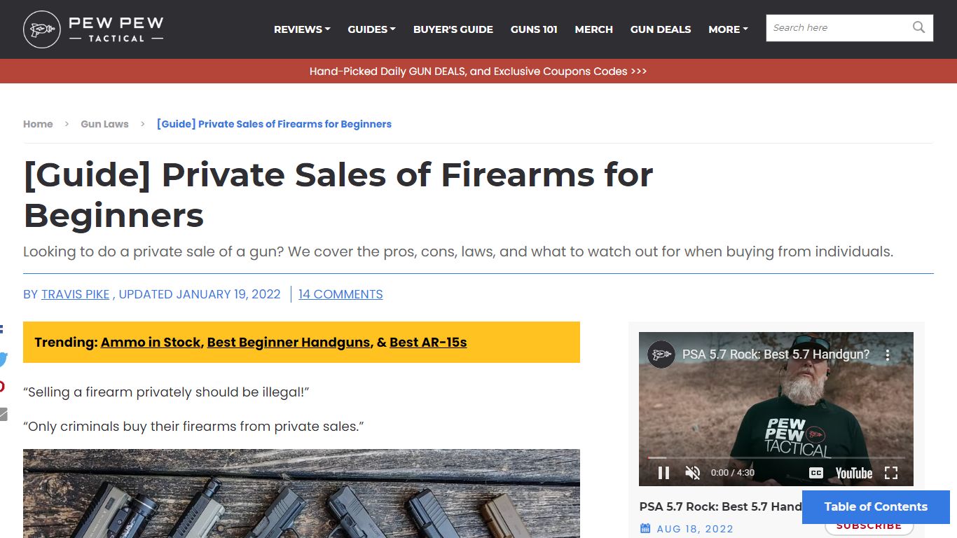 [Guide] Private Sales of Firearms for Beginners - Pew Pew Tactical